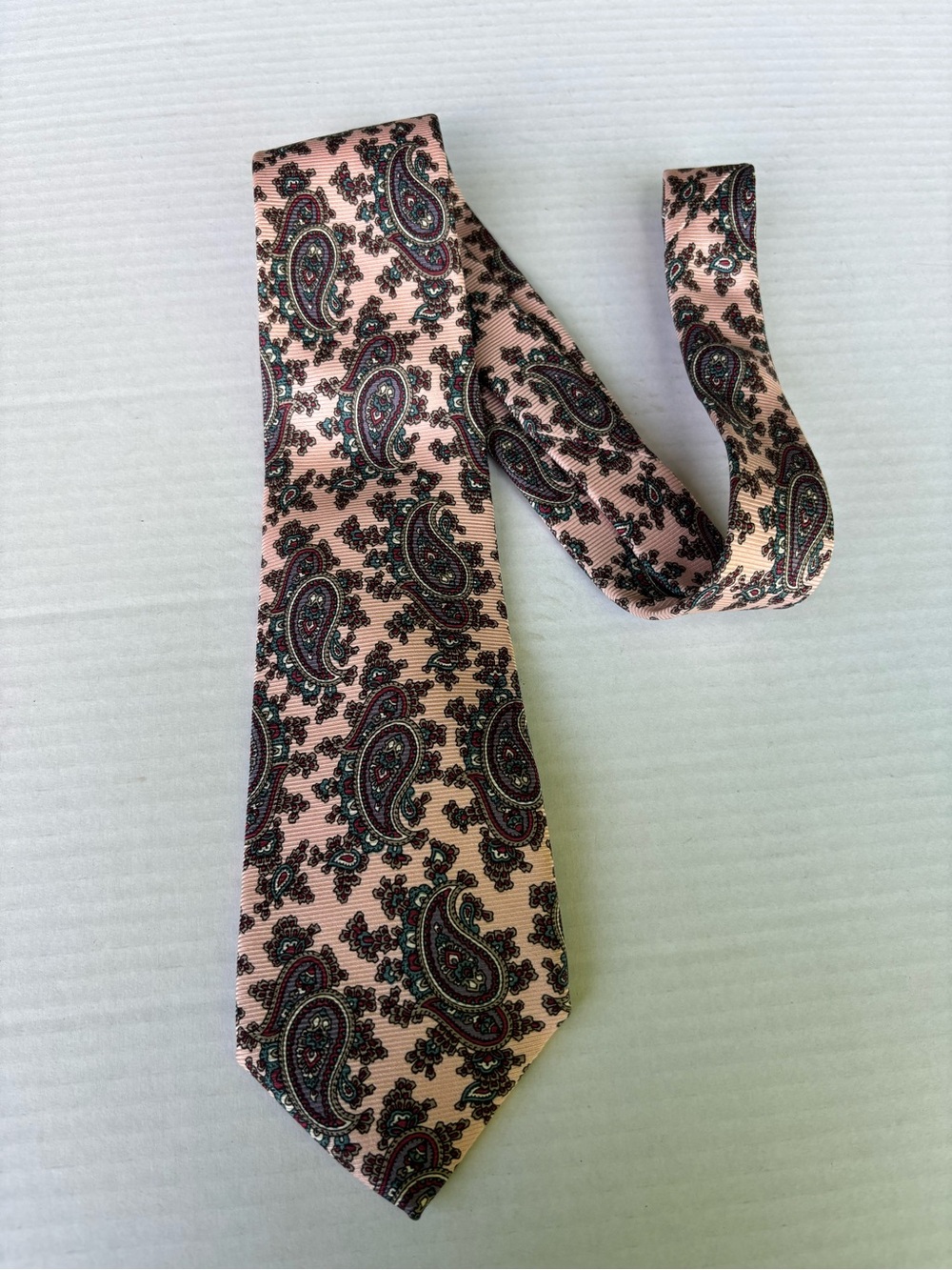 Harry Rosen 100% Silk Tie Premium Paisley Classic Formal Accessory Handmade